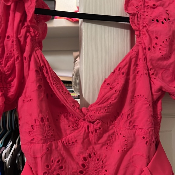 Tea & Cup Hot Pink Romper - Picture 3 of 6